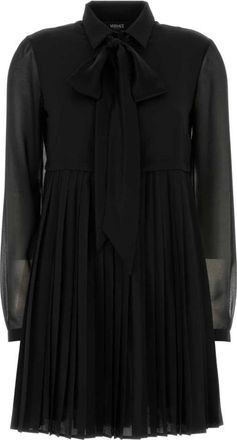 Versace Dames, Jurken, Zwart, Maat: XS Zijde