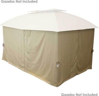Sunnydaze Gazebo 4Pc Sidewall Set For 10X13ft Soft Top Rectangle Patio Gazebo