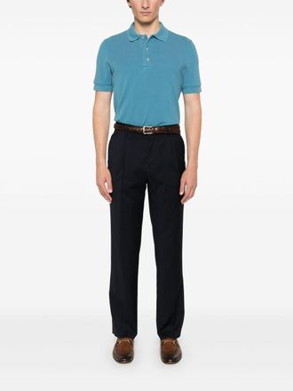 Tom Ford Lyocell-Cotton Blend Polo - Blue