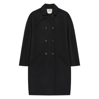 Courr&egrave;ges Dames, Mantels, Zwart, Maat: S Wol