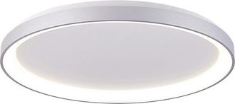 Trade Shop Trade Shop Traesio - Trade Shop - Plafoniera Modern Tonda Led Cct 60 W 3000k 4000k Lampada Parete 80 Cm - Plata