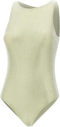 Twentyfourhaitch New Urano Bodysuit - Dames - Bodies - Groen - 2XS - Leer - Tops