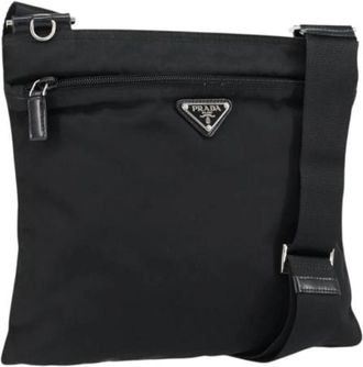 Prada Pre-owned Nylon Cross Body Bag - unisex - Vintage Schoudertas - Zwart - ONE Size - Nylon - Vintage
