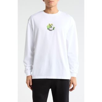 Malbon Golf Grateful Dead Gorse Long Sleeve Graphic T-Shirt in White at Nordstrom, Size Small