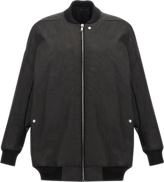 Rick Owens Jumbo Peter Flight Jacket - Heren - Bomber jackets - Zwart - L - Katoen - Jassen