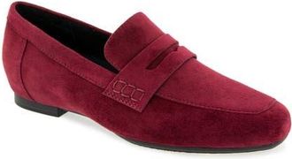 Munro Emily Penny Loafer in Wine Suede at Nordstrom, Size 10.5