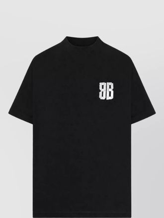 Balenciaga cotton oversized glitter logo t-shirt