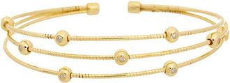 Meshmerise 18K Plated 0.18 Ct. Tw. Diamond Bangle Bracelet