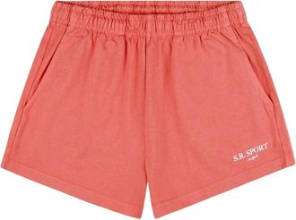 Sporty & Rich Woestijnroos Katoen Elastische Taille Shorts - Dames - Bermuda - Roze - XS - Katoen - Korte Broeken