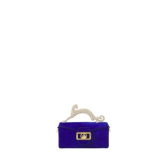 Lanvin Nano Pencil Cat Leather Bag in Electric Blue/dark Blue at Nordstrom