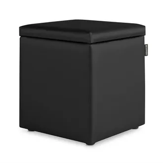 Happers Puff Cubo Arc&oacute;n Polipiel Negro 1 Unidad Negro