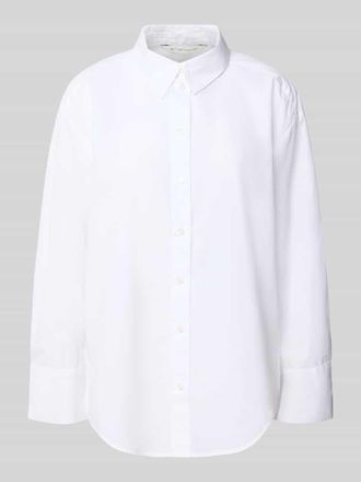 Tom Tailor Regular Fit Hemdbluse aus Lyocell-Baumwoll-Mix in Weiss, Gr&ouml;&szlig;e 44