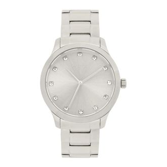 Kazar Horloge aan een armband met kristallen op de wijzerplaat - Dames - Horloges - Grijs - ONE Size - Accessoires