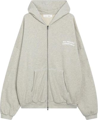 Fear of God 90s Zip-Up Hoodie - Heren - Vesten met rits - Grijs - L - Katoen - Hoodies & sweatvesten