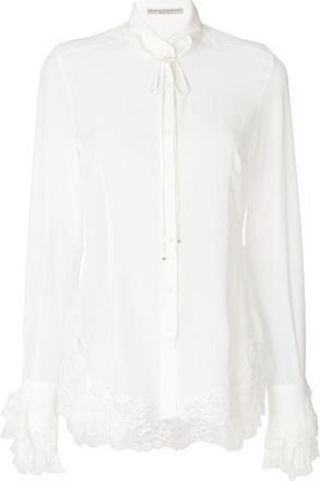 Ermanno Scervino Blusa con inserti in pizzo - Bianco