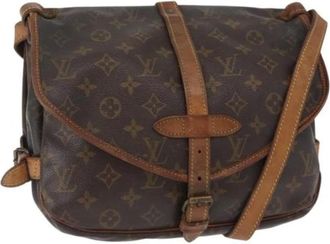 Louis Vuitton Pre-owned Cross Body Bags, female, Brown, Size: ONE SIZE Pre-owned Canvas Cross Body Bag