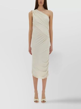 Rick Owens draped one shoulder midi dress
