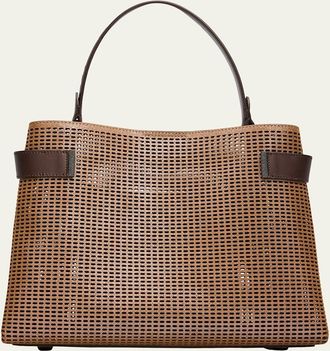 Brunello Cucinelli Essence Sparkling Leather Top-Handle Bag