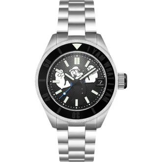 Spinnaker x Popeye Forearm Fury Piccard Automatic Bracelet Watch, 45mm in Black at Nordstrom