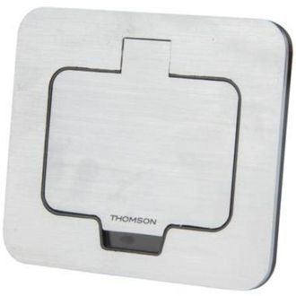 PROTEC Thomson Presa da pavimento impermeabile grigio metallizzato 16A