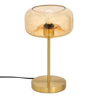 Atmosphera L&aacute;mpara Ophia Con Forma De Seta, 35 Cm De Altura, Dorada - Atmosphera Cr&eacute;ateur DInt&eacute;rieur