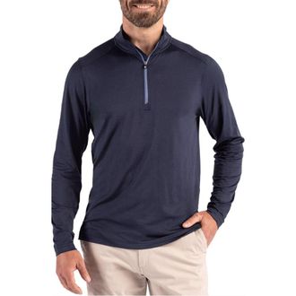 Cutter & Buck Coastline Epic Comfort Half Zip Performance Pullover in Navy Blue at Nordstrom, Size Xxx-Large