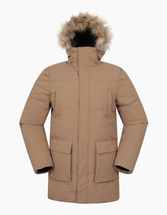 Mountain Warehouse Mens Mountain Warehouse Mens Fern Water Resistant Padded Parka - Brown - Size: 40/Regular