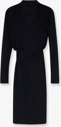 Elisabetta Franchi Womens Midi Dress Viscose Blend Black