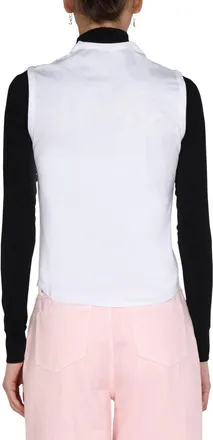 Raf Simons Printed Roll-Neck Cotton T-shirt - White