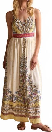 Skies Are Blue Clothing Isla Border Print Dress In Multi