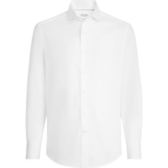 Brunello Cucinelli Twill shirt in White at Nordstrom, Size Xxx-Large Eu
