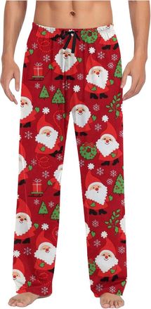 Generic Mens Trousers, Work Trousers Basic Classic Style Christmas Casual Fashion Sweatpants with Drawstring and Pockets Red