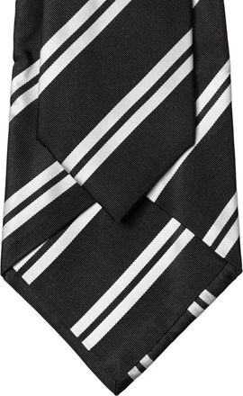 Dolce & Gabbana Striped Silk Necktie - Black