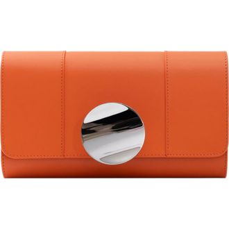 Perrin Paris Le Disque Clutch in Flamme W/Silver Disc at Nordstrom