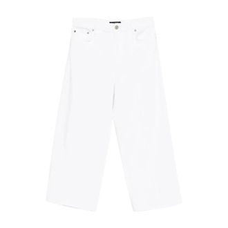 Ralph Lauren Saira Cropped Wide Jeans - Dames - Jeans - Wit - Maat: L Katoen