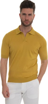 Hindustrie Polo in maglina Senape Hindustrie Uomo