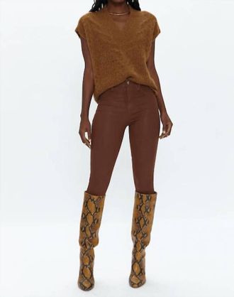 Pistola Denim Kiran Sweater Vest In Chestnut Cable