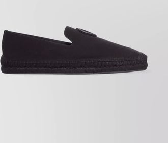 Christian Louboutin nanou leather loafers featuring braided trim