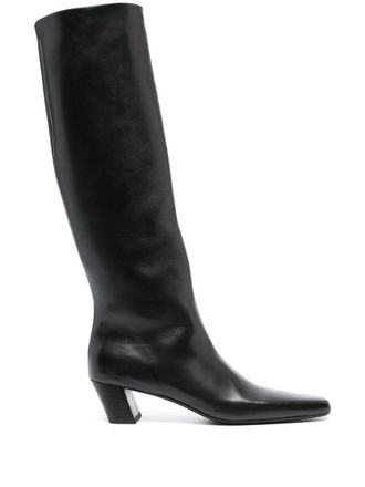 Mars&egrave;ll Stivali con tacco 65mm in pelle - Nero