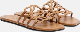 Loewe Paulas Ibiza Petal Anagram leather slides