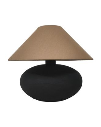 Deco Wood L&aacute;mpara de mesa de cer&aacute;mica en color negro de 29cm