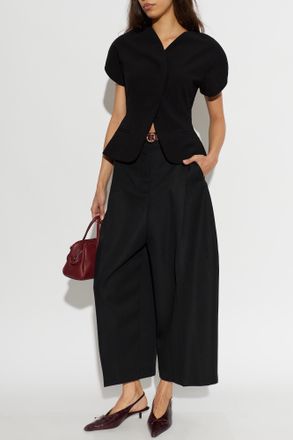 Jacquemus Wool Trousers Miami, Womens, Black