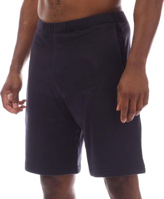 C.P. Company Heren C.P. Company Diagonale Verhoogde Fleece Logo Shorts in Marineblauw