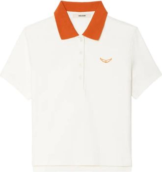 Zadig&Voltaire Mirta polo top - Neutrals