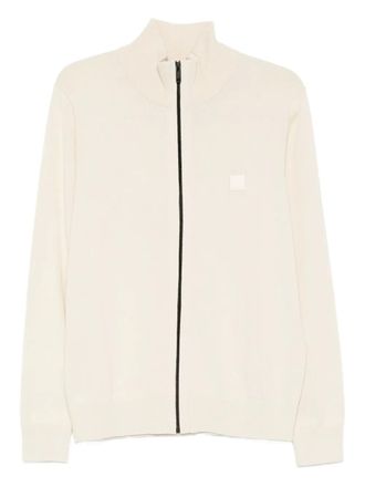 BOSS logo-detail cardigan - Neutrals