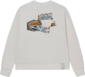 Li-Ning Skateboard Series Cartoon Printing Pullover Creamy White AWDS165-2