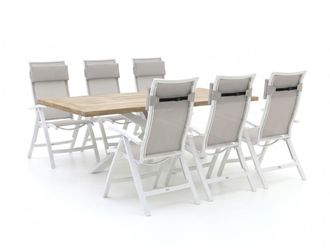 Bellagio la vita attrattiva Bellagio Lugo/Montorio 220cm dining tuinset 7-delig verstelbaar