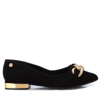 Xti Womens Suede Ballet Flats Shoes In Black