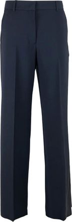 Max Mara Plooibroek met geplooide voorkant - Blauw