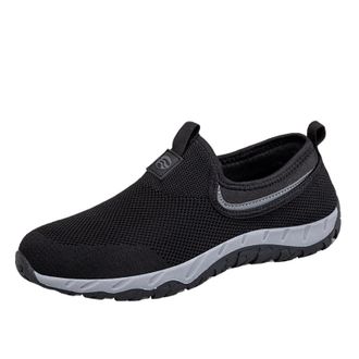 Generic Sneaker Shoes Men Slip On, Sports Shoe Knit Mesh Running Shoes Lightweight Breathable Flats Shoe Slip-Resistant Walking Trainers Relaxing Sneakers for